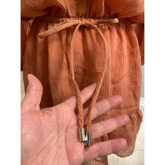 Revolve MINKPINK Women’s Mini Dress Tiered Terracotta Size Small - Picture 8 of 9